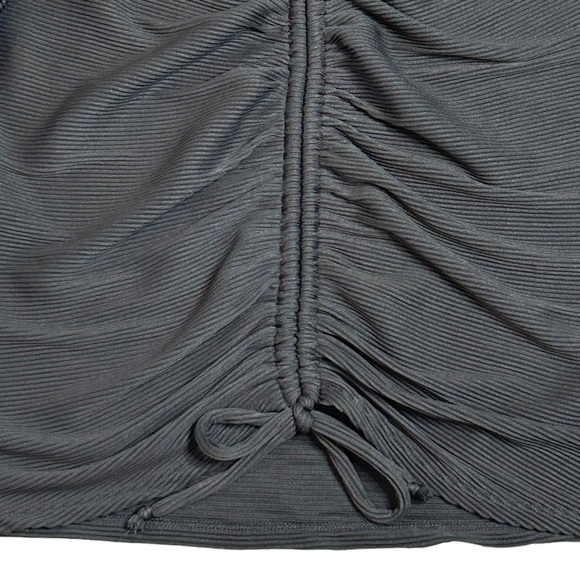 BOLD ELEMENTS Blouse Ties up the front 3/4 sleeves Black Juniors XL Like New - Picture 6 of 10